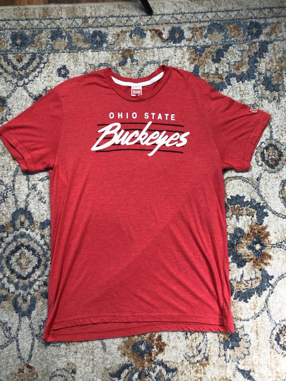 Ohio State Buckeyes Shirt Mens XL Red NCAA Basketball Homage Graphic Tee